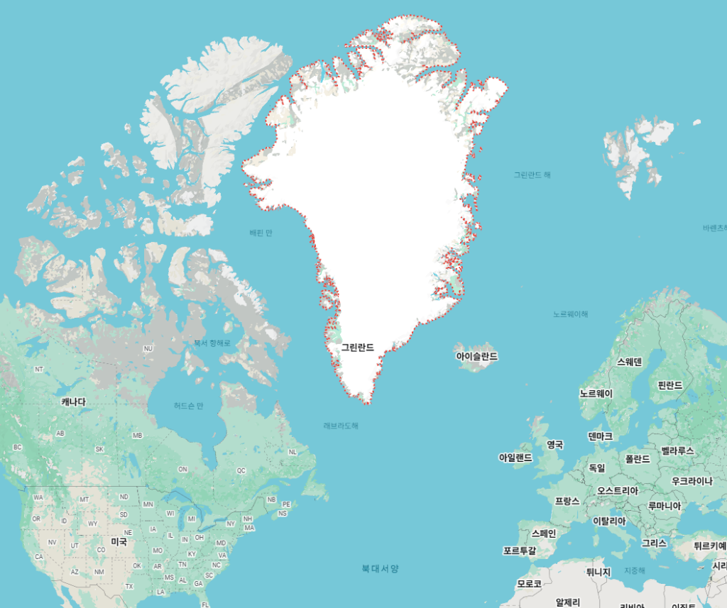 그린란드 지도