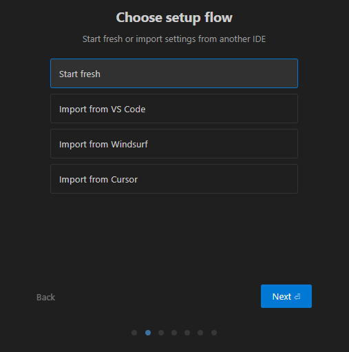 연결 도구 선택하는 화면