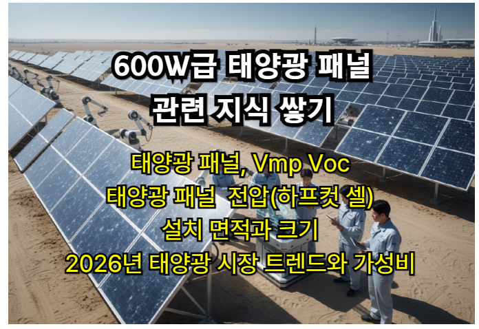600W급 태양광 패널 설치 관련 지식 쌓기