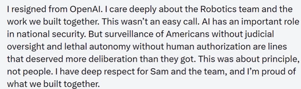 케이틀린 칼리노브스키(Caitlin Kalinowski) 책임자의 글