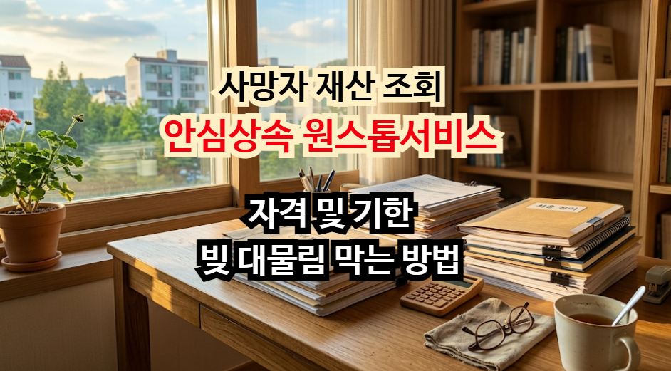 안심상속 원스톱서비스 자격 및 기한