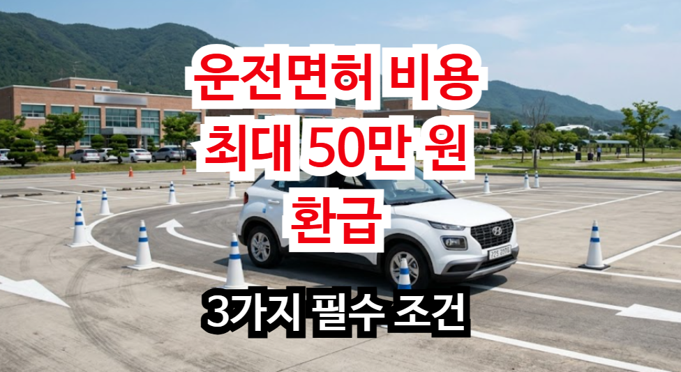 운전면허 비용 환급 최대 50만원 받는 3가지 필수 조건
